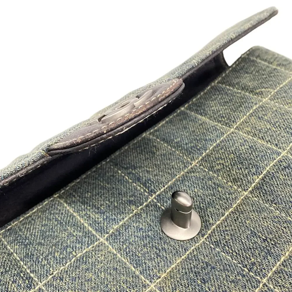 Chanel Chocolate Bar Shoulder Bag Navy Black
